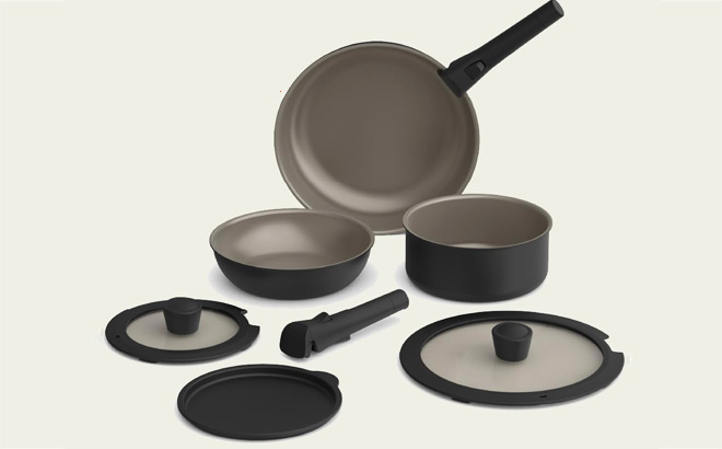 Bella 8 Piece Removable Handle Cookware Set