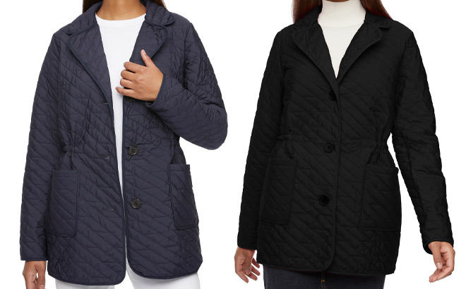 Bernardo Womens Quilted Blazer