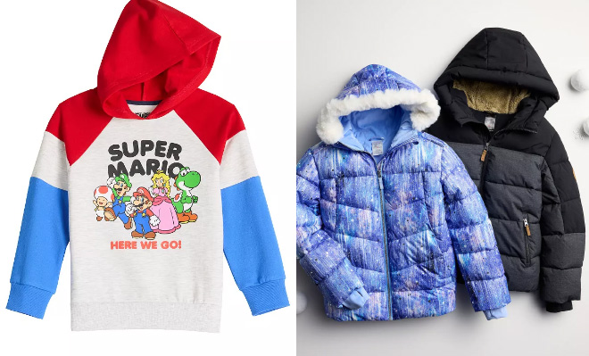 Boys Jumping Beans Nintendo Super Mario Fleece Hoodie Boys Jumping Beans Nintendo Super Mario Fleece Hoodie