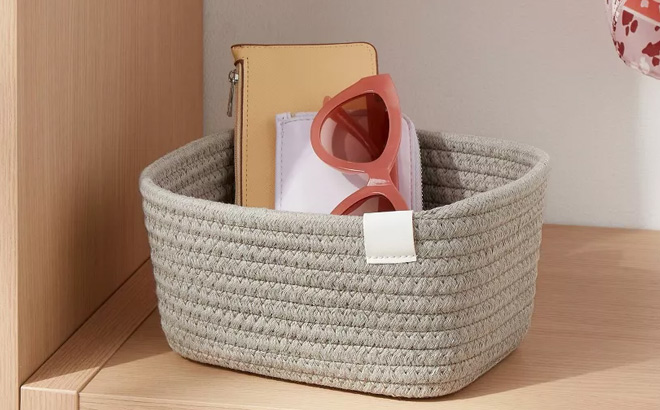 Brightroom Coiled Rope Basket in Gray Brightroom Coiled Rope Basket in Gray