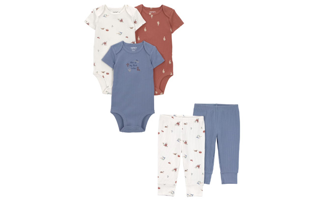 Carters Child of Mine Baby 5 Piece Outfit Set