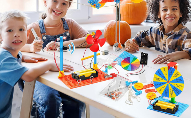 Children Playing with STEM Robotics Kit Children Playing with STEM Robotics Kit