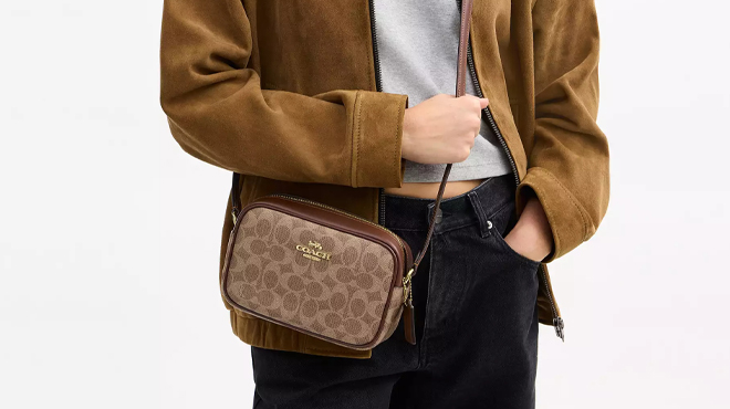 Coach Outlet Mini Jamie Camera Bag In Signature Canvas 1