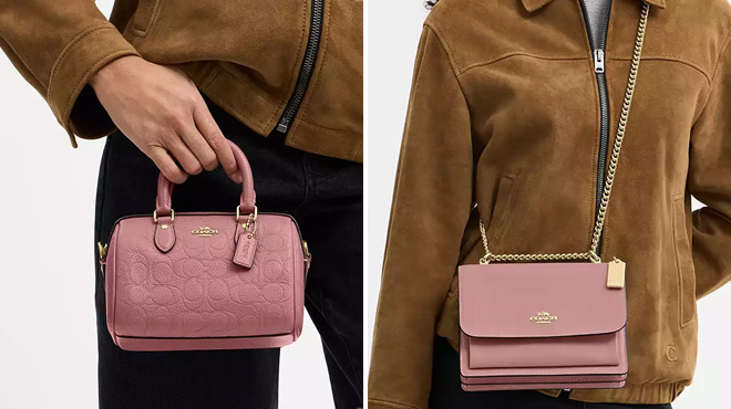 Coach Outlet Mini Rowan Crossbody Bag In Signature Leather Coach Outlet Mini Rowan Crossbody Bag In Signature Leather