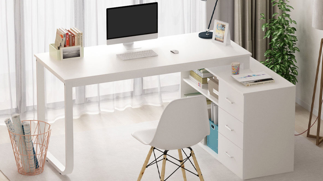 Corrigan Studio Latwon L Shaped Writing Desk Corrigan Studio Latwon L Shaped Writing Desk