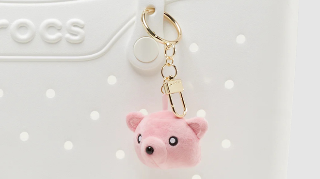 Crocs Plush Teddy Face Bag Charm
