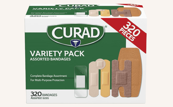 Curad 320 Count Assorted Bandages Variety Pack