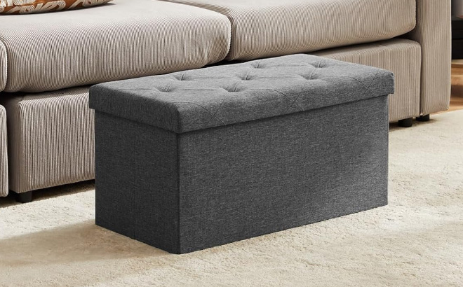 DUMOS Foldable Storage Ottoman Bench 1