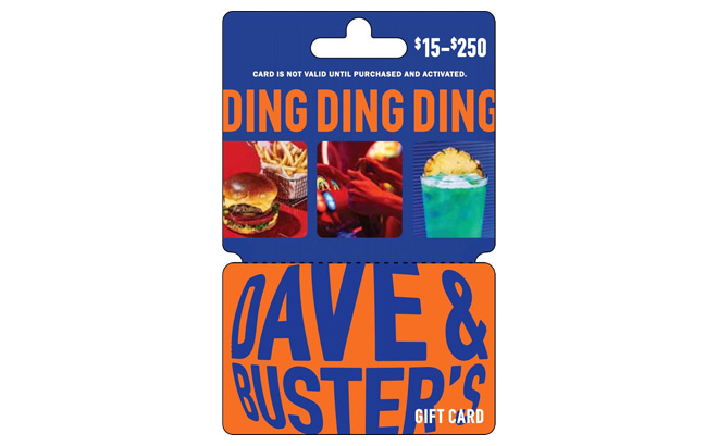 Dave and Busters Gift Card