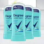 Degree Womens Deodorant Sticks 4 Pack on a Table