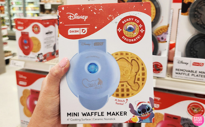 Disney Dash Stitch Santa Mini Waffle Maker 1