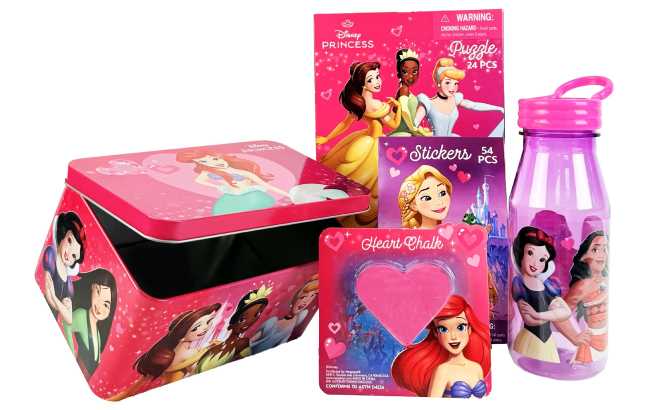 Disney Princess Valentines Tin Gift Set