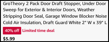 Door Draft Stopper 2 Pack Checkout Door Draft Stopper 2 Pack Checkout