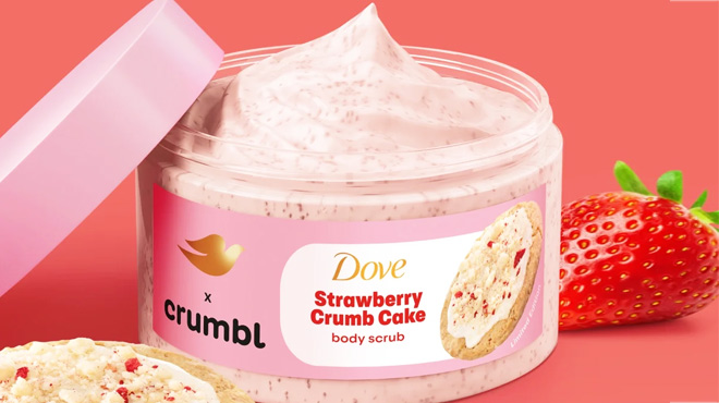 Dove Crumbl Body Scrub Strawberry Crumb Cake Dove Crumbl Body Scrub Strawberry Crumb Cake