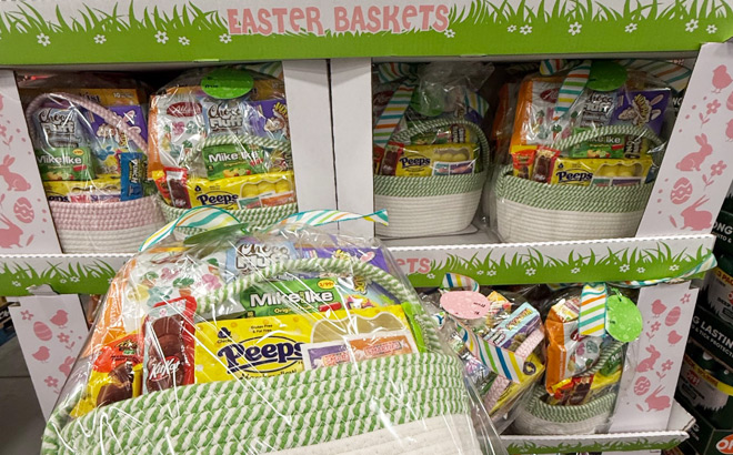 Easter Baskets with Candy at Sams Club