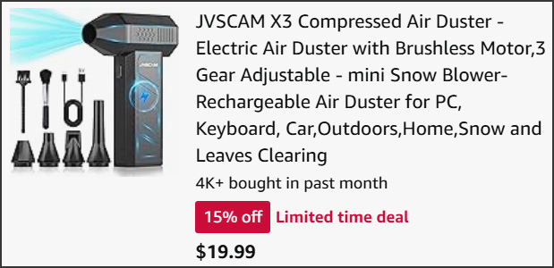 Electric Air Duster at Checkout