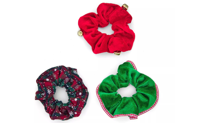 Emberly 3 Pack Holiday Scrunchies Set