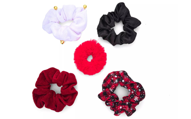 Emberly 5 Pack Assorted Scrunchies