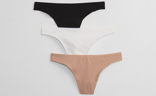 GAP Factory Cotton Thong Underwear 3 Pack