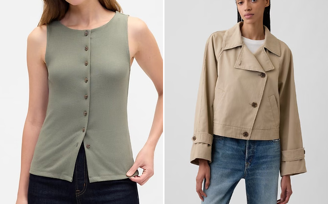 GAP Factory Ribbed Boatneck Vest GAP Factory Ribbed Boatneck Vest