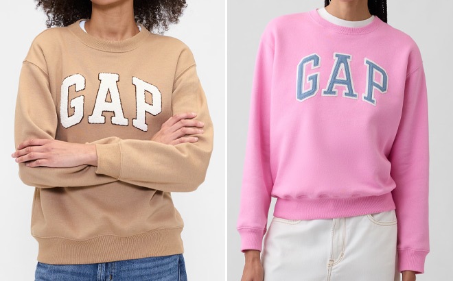 GAP Factory Womens Logo Sweatshirts GAP Factory Womens Logo Sweatshirts