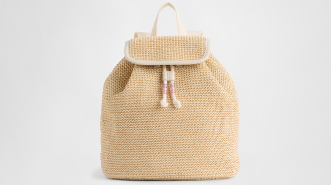 GAP Kids Shimmer Straw Backpack