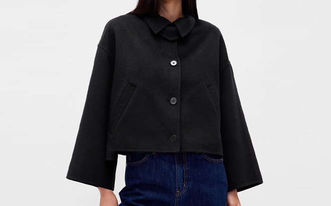 GAP Wool Blend Swing Jacket
