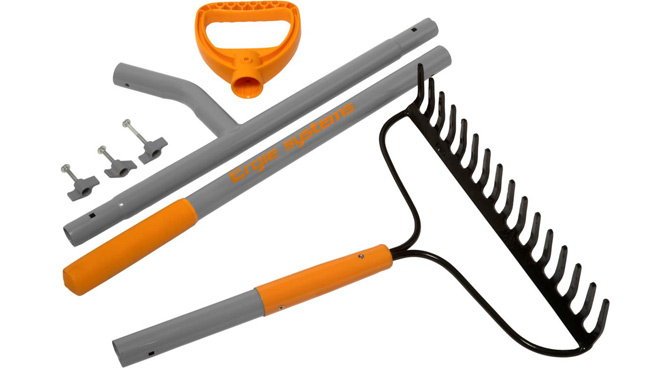 Garden Rake with Extra Handle