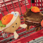 Gigglescape Fruit Tart Plush and Chocolate Cake Plush in Target Cart