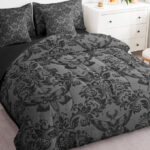 Gothic Moth Skull 7 Piece Comforter Set