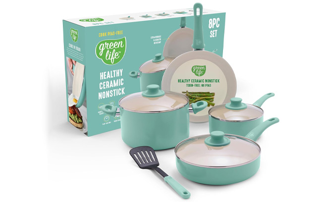 GreenLife 8 Piece Nonstick Cookware Set