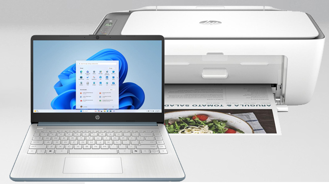 HP Laptop and Printer
