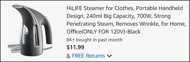 HiLife Clothes Steamer Checkout HiLife Clothes Steamer Checkout