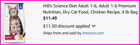 Hills Science Diet Cat Food Checkout Screen Hills Science Diet Cat Food Checkout Screen