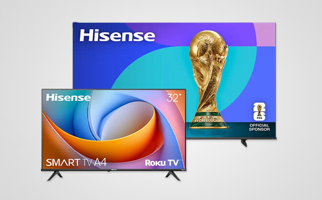 Hisense 75 Inch and 32 Inch TVs