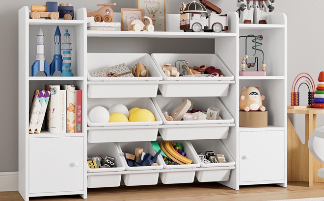 Homfa Kids Toy Organization Cubby Bookcase Homfa Kids Toy Organization Cubby Bookcase