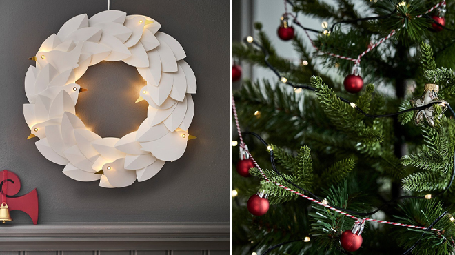Ikea Strala LED Wreath and Ikea Strala LED String Light with 40 Lights Ikea Strala LED Wreath and Ikea Strala LED String Light with 40 Lights