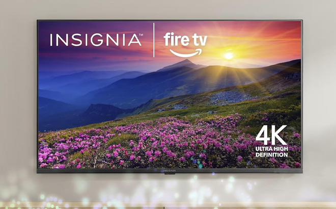 Insignia Smart Fire TV 85 Inch on the Wall