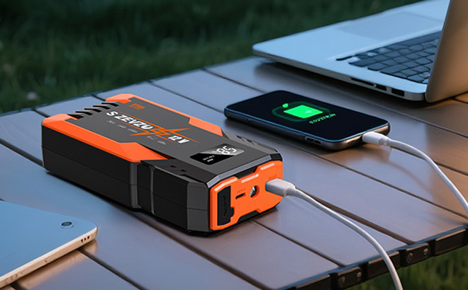 Jump Starter Battery on the Table