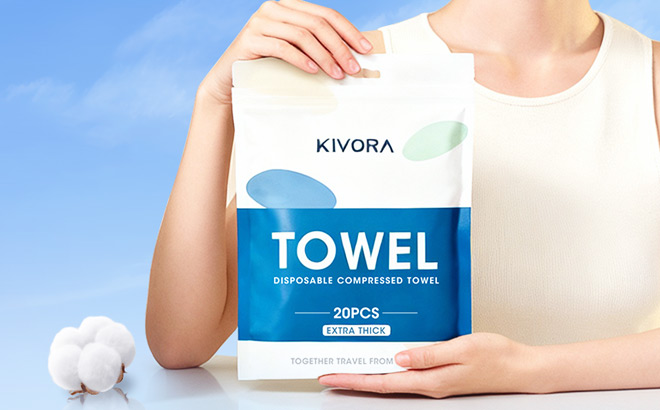 Kivora 20 Piece Extra Thick Compressed Towel Tablets