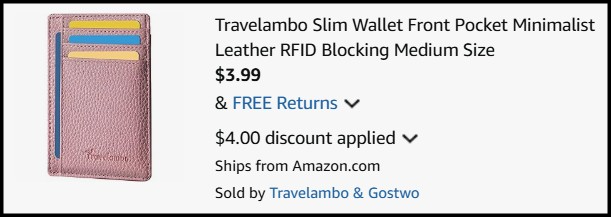 Leather Slim Wallet Checkout