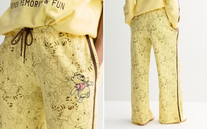 Licensed Character Juniors Disneys Winnie the Pooh Allover Print Graphic Lounge Pants
