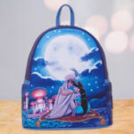 Loungefly Disney Aladdin Magic Carpet Ride Mini Backpack on a Tabletop