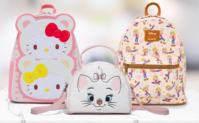 Loungefly Items on a Table Loungefly Items on a Table