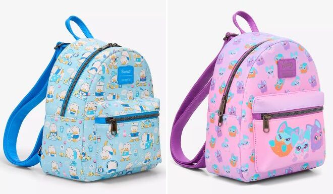 Loungefly Pekkle Allover Print Mini Backpack and Furby Friends Mini Backpack
