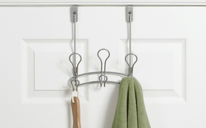 Mainstays SnugFit 3 Hook Over the Door Towel and Robe Rack