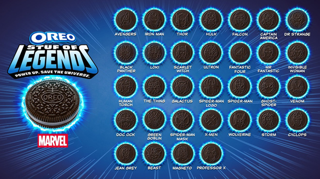 Marvel OREO Stuf of Legends Cookies Designs