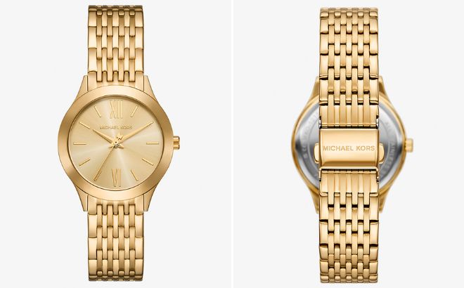 Michael Kors Outlet Mini Aspyn Gold Tone Watch