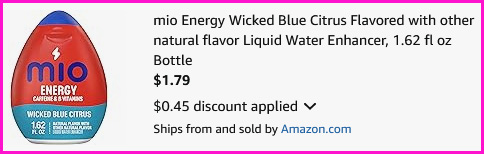 Mio Liquid Water Enhancer Checkout Screen