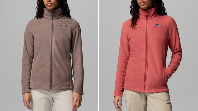 Model Wearing Columbia Fleece Jacket Model Wearing Columbia Fleece Jacket